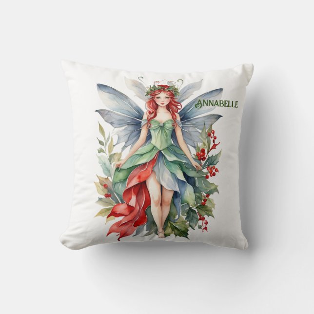 Christmas Fairy Throw Kissen (Vorderseite)