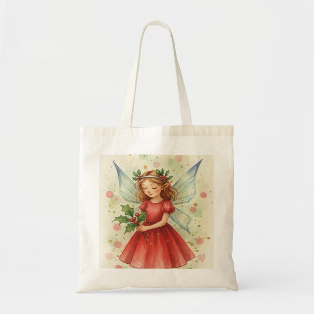 Christmas Fairy Watercolor Art Tragetasche (Vorne)