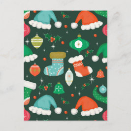 Christmas Falala Green Feiertagspostkarte