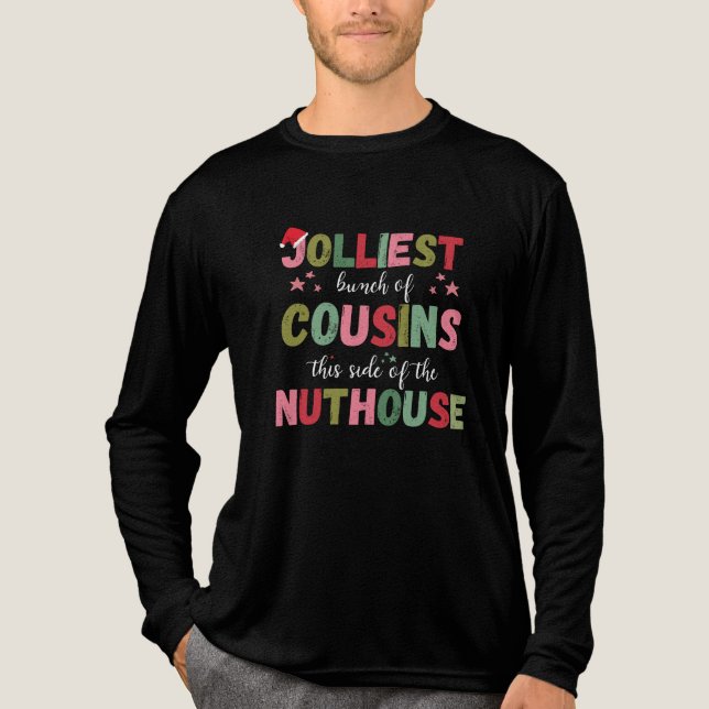 Christmas Family Cousin Reunion Matching  Tri-Blend Shirt (Vorderseite)