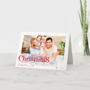 CHRISTMAS FAMILY FOTO stilvoll moderne Typografie Feiertagskarte