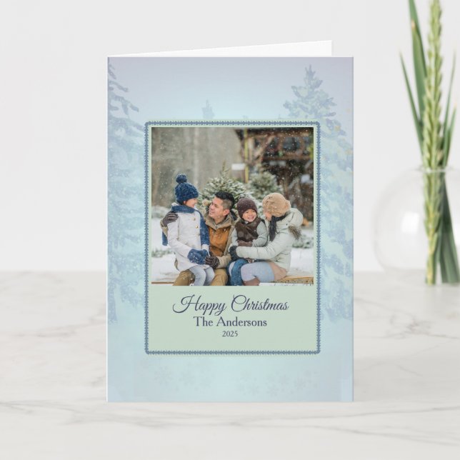 Christmas Family Photo Greeting Card Karte (Vorderseite)