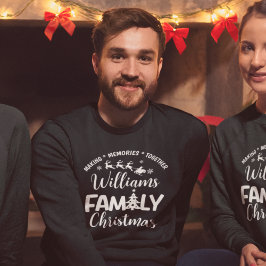Christmas Family Reunion with Name Sweatshirt