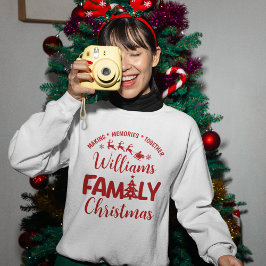 Christmas Family Reunion with Name Sweatshirt