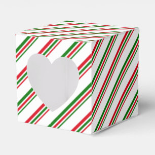 Christmas Favor Box Candy Cane Stripe Geschenkschachtel