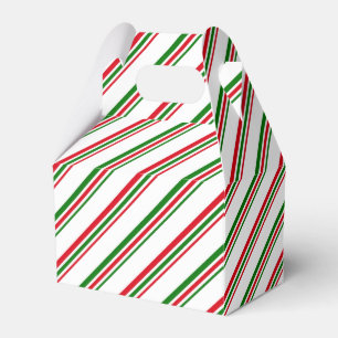 Christmas Favor Box Candy Cane Stripe Geschenkschachtel