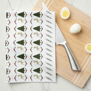 Christmas Fawn Tea Towel Geschirrtuch