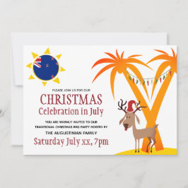 CHRISTMAS FEIERUNG IM JULI DER neuseeländischen GR Einladung