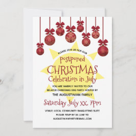 CHRISTMAS FEIERUNG IM Party JULI GRILLEN Einladung