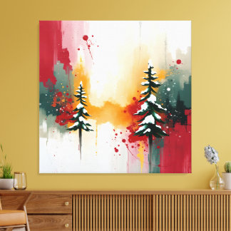 Christmas Festive Colors Frequency Abstract Winter Leinwanddruck