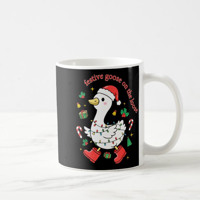 Christmas Festive Goose On The Loose Silly Goose X Kaffeetasse (Rechts)