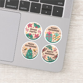 Christmas festive label collection