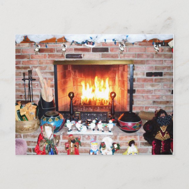 CHRISTMAS FIREPLACE Postkarte (Vorderseite)