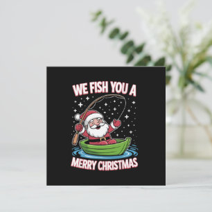 Christmas Fisherman Fishing Funny Cooler Weihnacht Feiertagskarte
