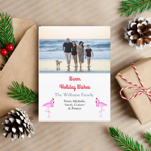 Christmas Flamingo 1 Foto Tropical Simple Feiertagskarte