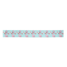 Christmas Flamingo Blue Pink Girly Niedlich