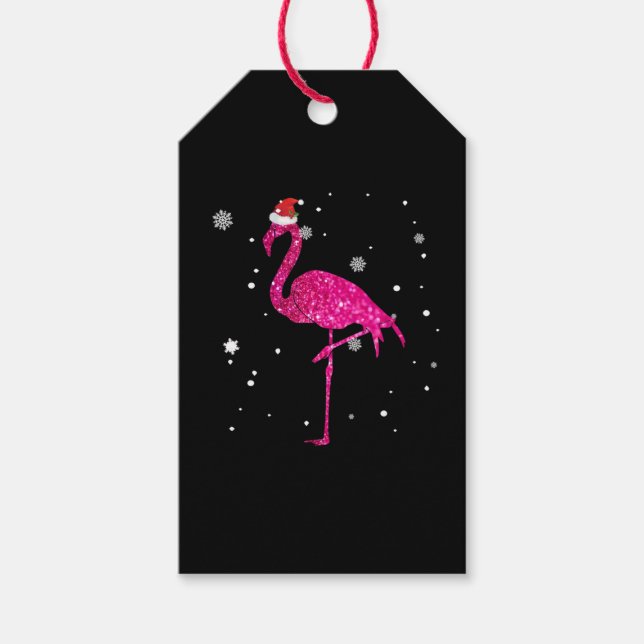 Christmas Flamingo Essential Geschenkanhänger (Vorderseite)