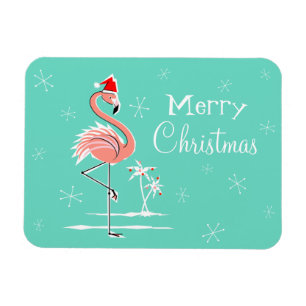 Christmas Flamingo Frohe Weihnachtsmagnet flexibel Magnet