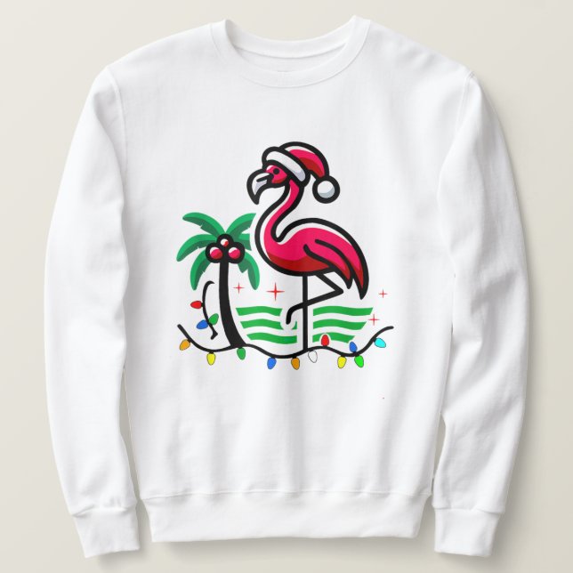 "Christmas Flamingo Fun" Sweatshirt (Design vorne)