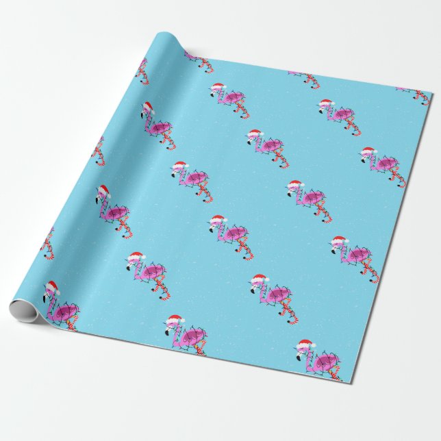 Christmas Flamingo Geschenkpapier (Ungerollt)