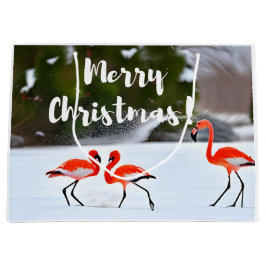 Christmas Flamingo Große Geschenktüte