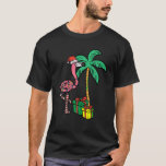 Christmas Flamingo Palm Tree Funny Xmas Beach Männ T-Shirt<br><div class="desc">Weihnachts Flamingo Palm Tree Funny Xmas Beach Männer Frauen Kinder</div>