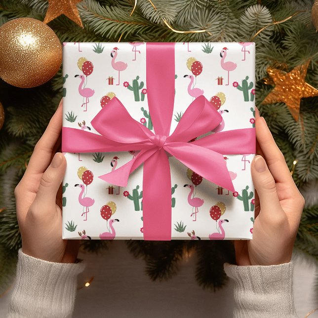 Christmas Flamingo Party | Urlaub Geschenkpapier (Von Creator hochgeladen)