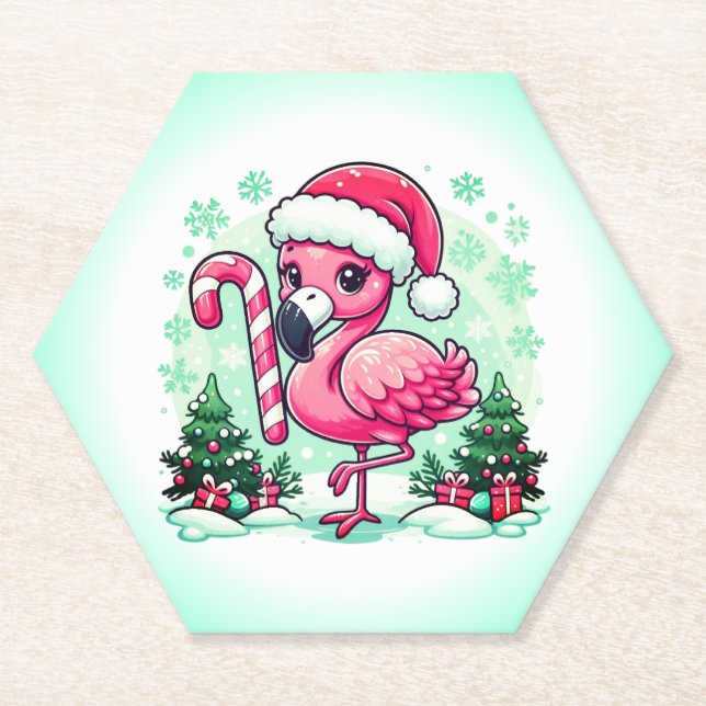 Christmas Flamingo Sublimation-10424 Untersetzer (Vorderseite)