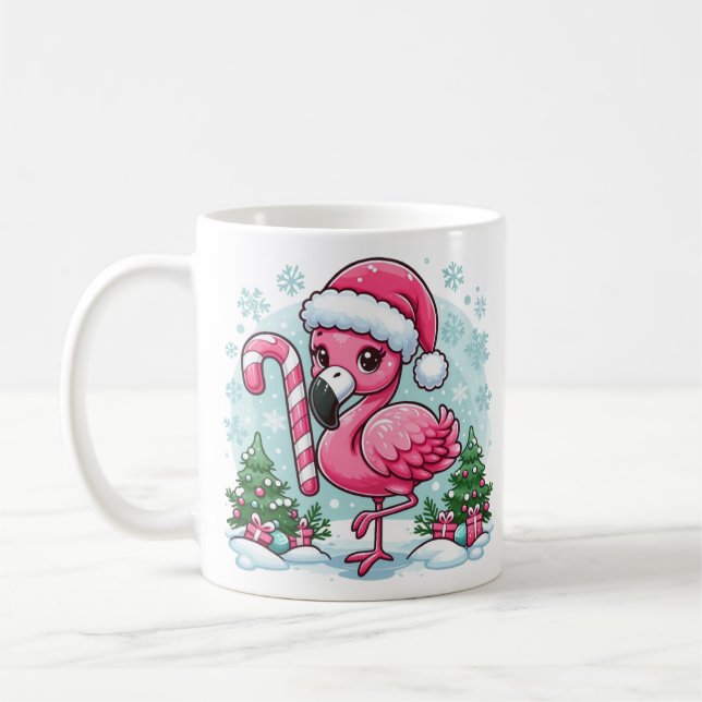 Christmas Flamingo Sublimation Kaffeetasse (Links)