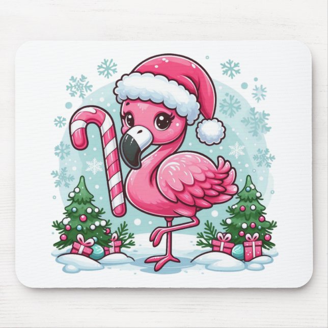 Christmas Flamingo Sublimation Mousepad (Vorne)