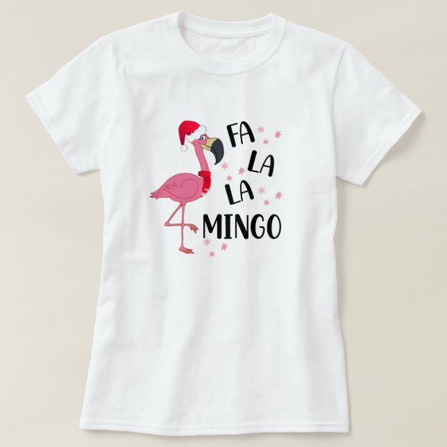 Christmas Flamingo T - Shirt (Design vorne)