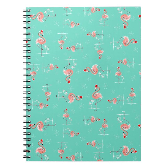 Christmas Flamingo Twist notebook Notizblock (Vorderseite)