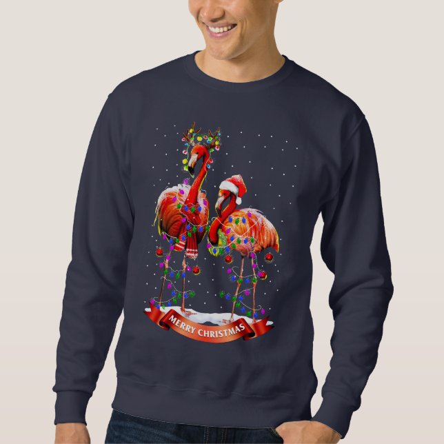 Christmas Flamingos Sweatshirt (Vorderseite)