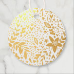CHRISTMAS Floral GIFT Geschenkanhänger<br><div class="desc">Weihnachtsfeiertag Gold Foil Feinheit Tags</div>