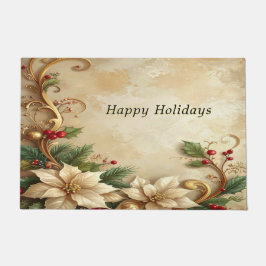 Christmas Floral Holiday Doormat Fußmatte