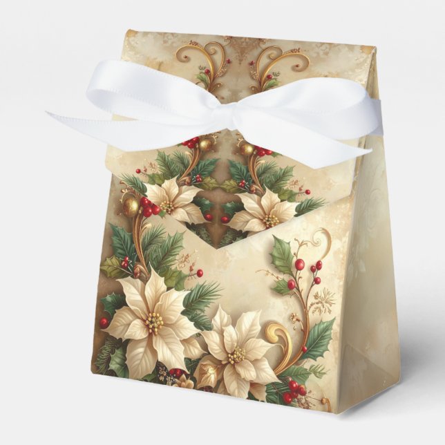 Christmas Floral Holiday Gift Box Geschenkschachtel (Vorderseite)