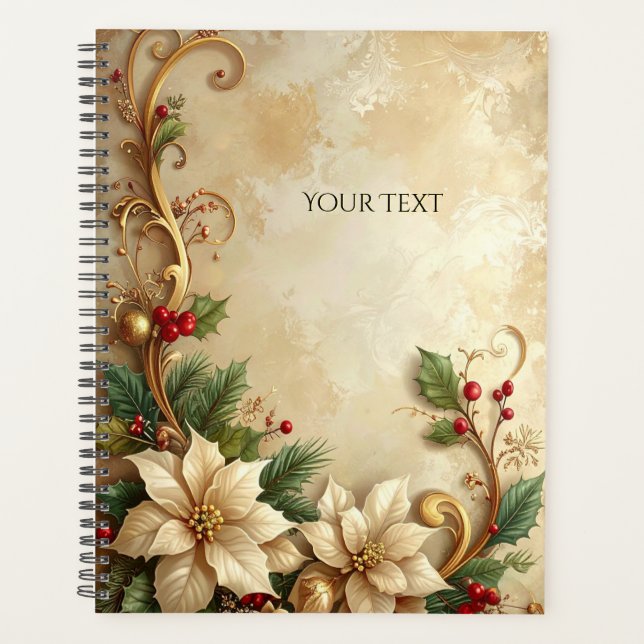Christmas Floral Holiday Planner Planer (Vorderseite)