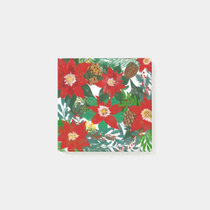 Christmas Floral Leaf Art Post-it Klebezettel