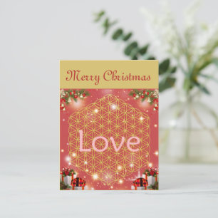Christmas flower of life gift love feiertagspostkarte