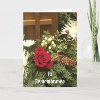 Christmas flowers, InRemembrance Card Karte