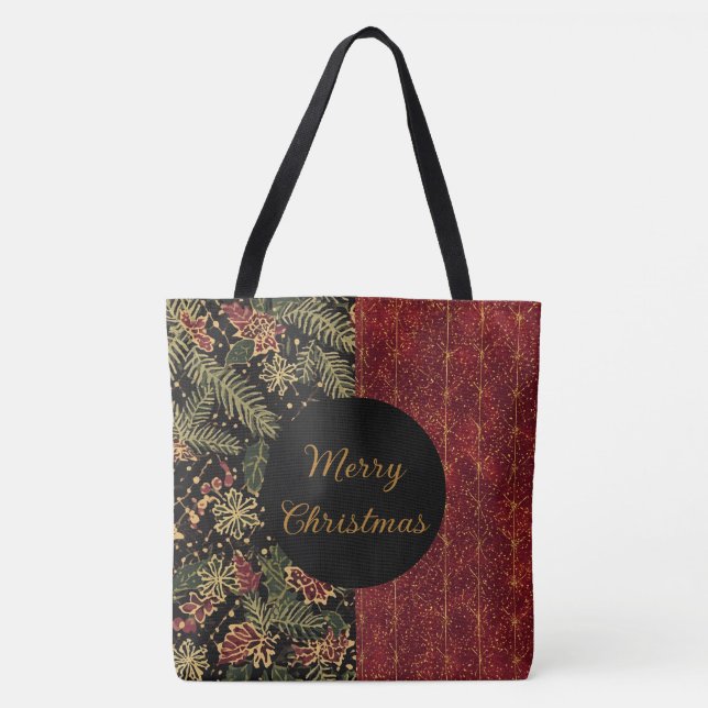 Christmas Flowers ,Red Gold Black,Merry Christmas (Vorderseite)