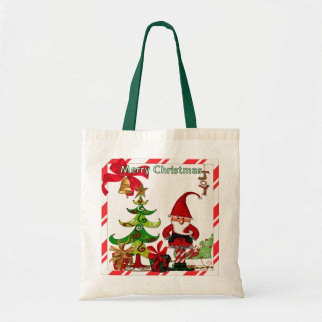 Christmas Folk Whimsey GIFT Tragetasche (Vorne)