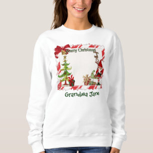 Christmas Folk Whimsey Individuelle Name Sweatshirt