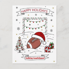 Christmas football Ball Santa Hat Greeting Cards Feiertagspostkarte