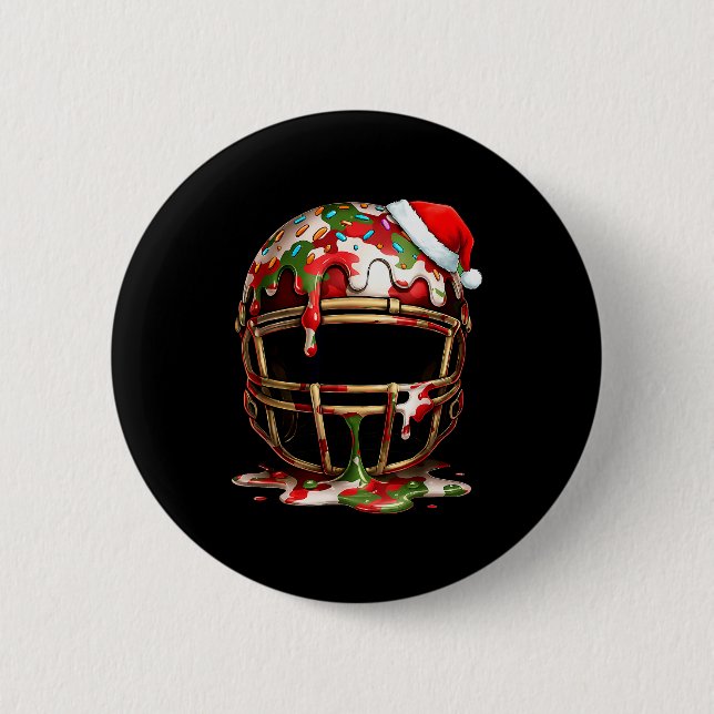 Christmas Football Drip Boys Ice Cream Drip Camo S Button (Vorderseite)