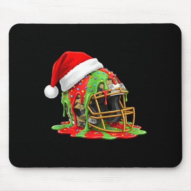 Christmas Football Drip Boys Ice Cream Drip Camo S Mousepad (Vorne)