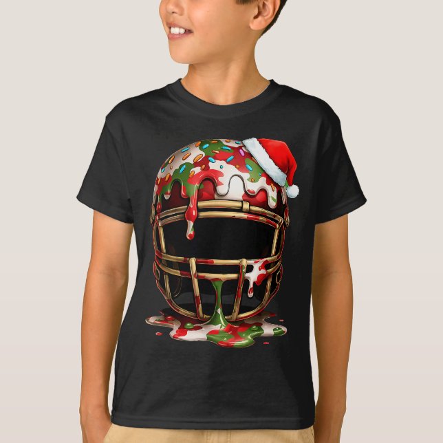 Christmas Football Drip Boys Ice Cream Drip Camo S T-Shirt (Vorderseite)