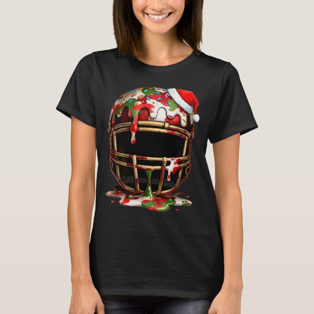 Christmas Football Drip Boys Ice Cream Drip Camo S T-Shirt (Vorderseite)