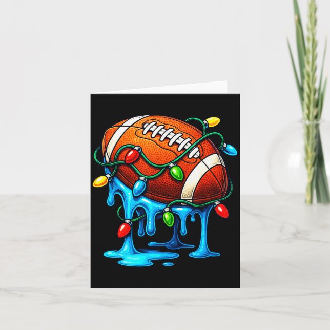 Christmas Football Drip Ice Cream Dripng  Karte (Vorderseite)