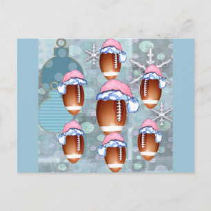 CHRISTMAS FOOTBALLS FEIERTAGSPOSTKARTE